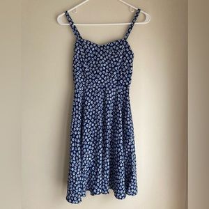 Old Navy Blue Floral Fit Flare Dress